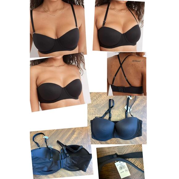 Aerie real good sunnie convertible black push up bra strapless NWT 36D ($49.50) - Picture 8 of 8